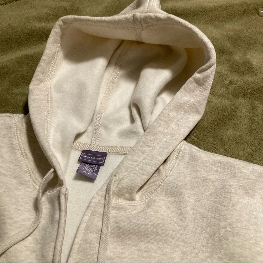 NWOT Vintage Laura Scott Hooded Sweatshirt Jacket Hoodie Full Zip Size XL
